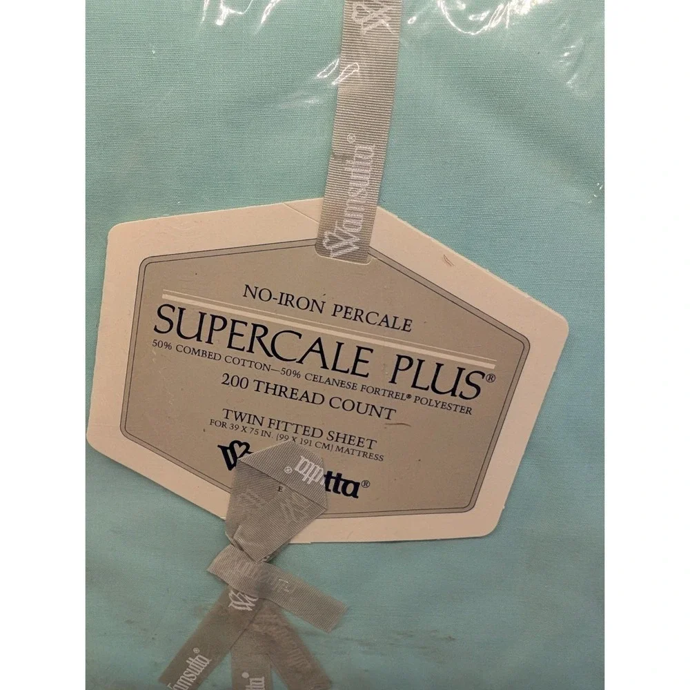 NEW WAMSUTTA SUPERCALE PLUS 200 Thread Count TWIN Fitted Sheet